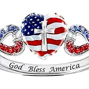 New Patriotic Ring size 6 SALE